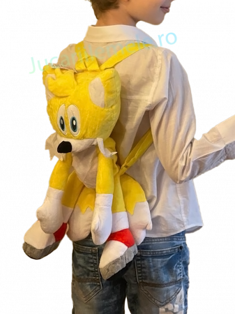 Rucsac din plus de tip ghiozdanel pentru copii Galben Miles "Tails" Prower [2]