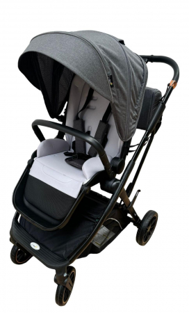 Carucior Sport Pliabil Reversibil cu Geanta si Husa Picioare - Gri [1]