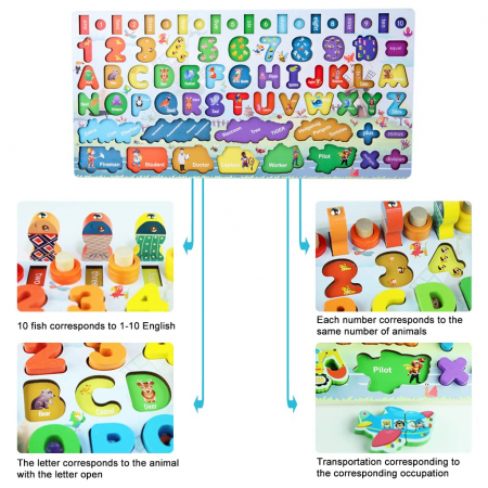 Joc de Pescuit, Tabla Montessori din Lemn [2]