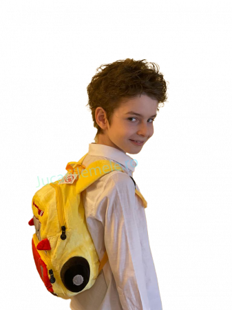 Rucsac din plus de tip ghiozdanel pentru copii Multicolor cu Masinuta Bublucasa [2]