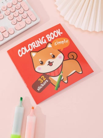 Jucarii si jocuri interactive pentru  copii - Carte de colorat cu 32 de stickere