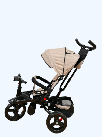Tricicleta Evolutiva 4 in 1 cu Scaun Reversibil, Maner Parental, 8 Luni+, Crem [4]