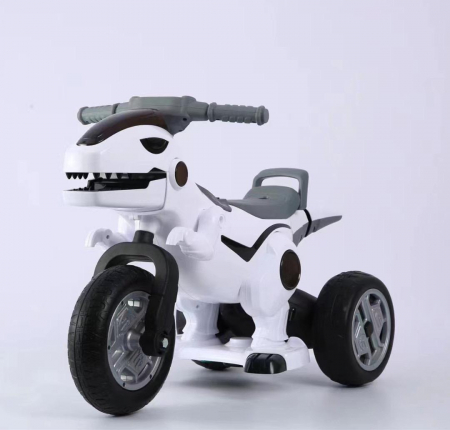 Jucarii de exterior - Motocicleta Electrica, Model Dinozaur, 2 Motoare si Acumulator 12V