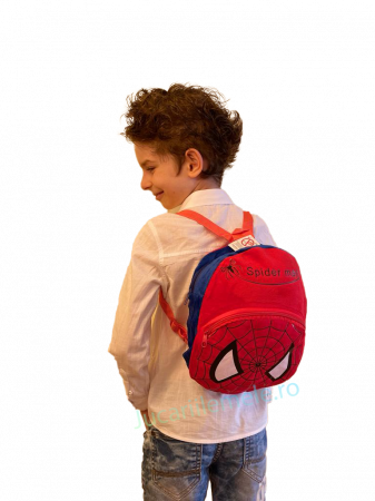 Rucsac din plus de tip ghiozdanel pentru copii Spider-Man Rosu [1]