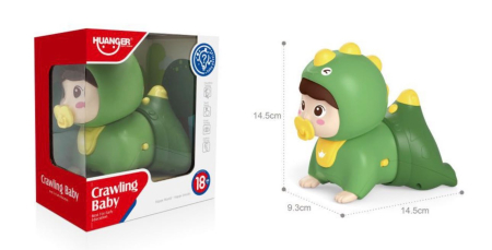 Jucarie Interactiva pentru Bebelusi, Muzica, Lumini si Miscare, Model Bebe Dino, VERDE [1]