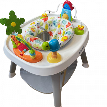 Jucarii si jocuri interactive pentru  copii - Centru de activitati 3 în 1 pentru copii -Scaun rotativ, Masuta, Blat tip Lego