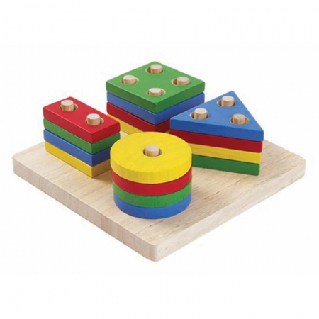 Jucarii Montessori - Sortator forme geometrice 4 coloane