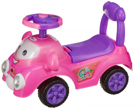 Masinuta Copii Baby Car 2 in 1 –  Fara Pedale, Muzica, Lumini - Roz [1]