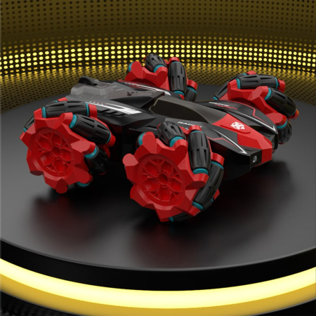 Masina de Cascadorii cu Telecomanda, 4x4, Lumini si Acumulator, Rosu [1]