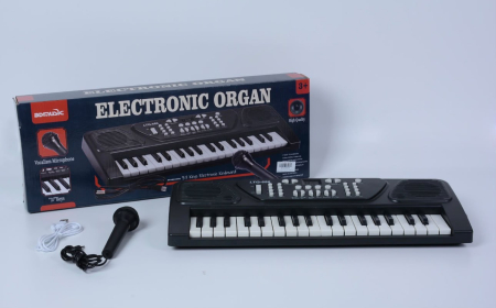 Jucarii instrumente muzicale - Orga Electronica pentru Copii cu 37 Clape si Microfon, Pian de Jucarie cu Alimentare USB 5V, 8 Tonuri si 11 Melodii Demo
