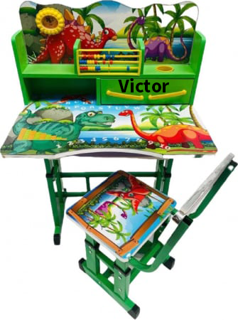 Cadouri Personalizate - Birou pentru Copii Personalizat, Inaltime Reglabila - Model Dino