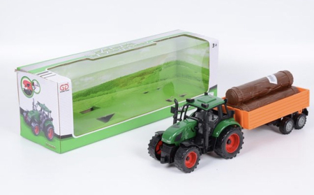 Tractor de Jucarie cu Remorca si Busteni, 36 cm [2]