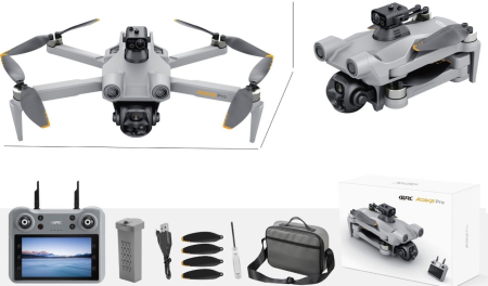 Jucarii si jocuri interactive pe varsta - Drona Pliabila cu Camera, Telecomanda cu Ecran si Accesorii