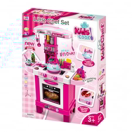 Joc de Rol, Set Bucatarie Multifunctionala, Roz, Lumini, Sunete si Accesorii [3]