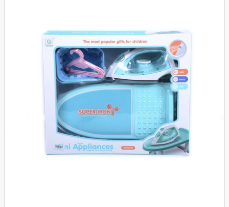 Jucarii copii si bebe - Set de Calcat pentru Copii cu Masa de Calcat, Fier de Calcat Interactiv si Accesorii