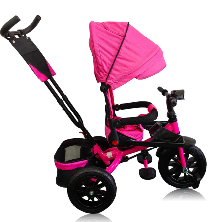 Tricicleta Evolutiva 4 in 1 cu Scaun Reversibil, Maner Parental, 8 Luni+, Roz Aprins [2]