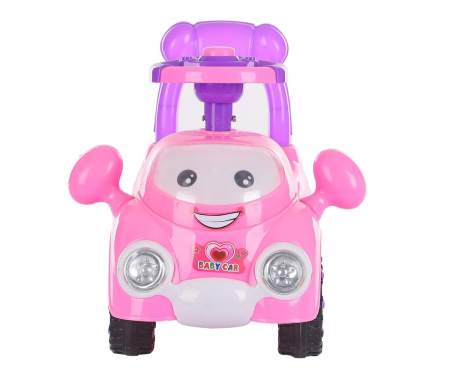 Jucarii de exterior - Masinuta Copii Baby Car 2 in 1 –  Fara Pedale, Muzica, Lumini - Roz