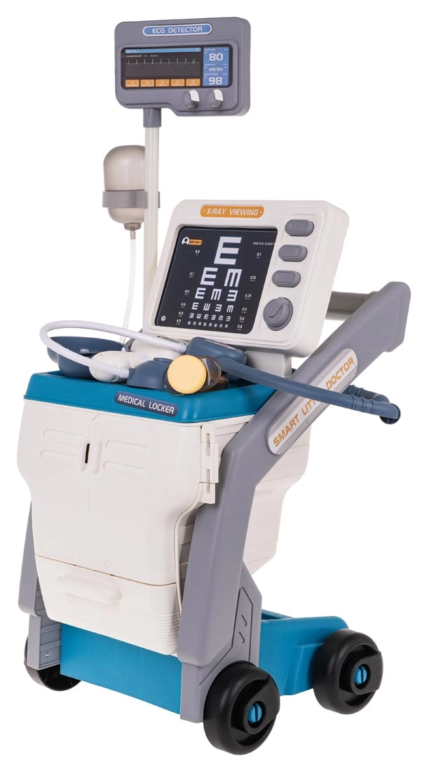 Set Doctor pentru Copii cu Carucior Medical, 26 Accesorii, ECG, Lumini si Sunete [1]