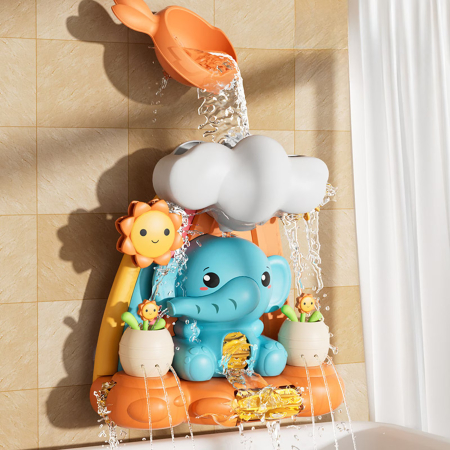 Pentru Bebe - Jucarie de Baie pentru Copii in Forma de Elefant, cu Cascada de Apa si Accesorii