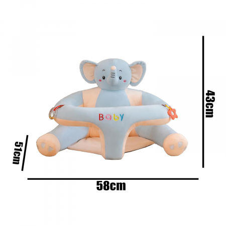 Fotoliu din plus pentru copii cu jucarii atasate, model animalute vesele [2]