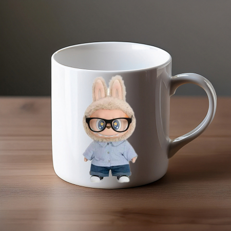 Cani Personalizate - Cana Personalizata Labubu Cu Ochelari Adorabil pentru Copii si Fani Labubu