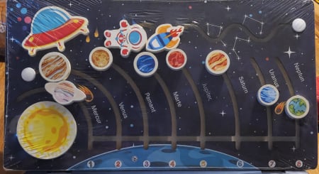 Micul explorator - Plansa din Lemn Sistemul Solar in Limba Romana