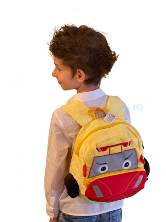 Rucsac din plus de tip ghiozdanel pentru copii Multicolor cu Masinuta Bublucasa [1]