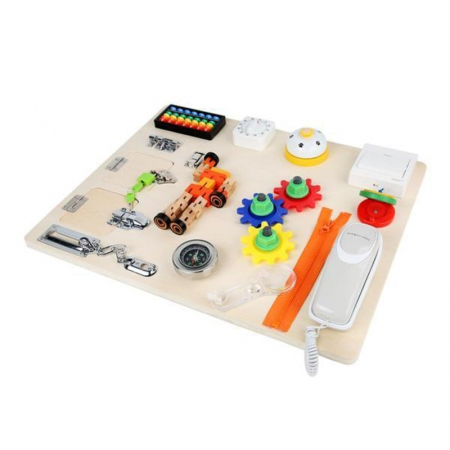 Busy Board cu Activități Interactive: Jucărie Educativă și Distractivă pentru Copii [2]