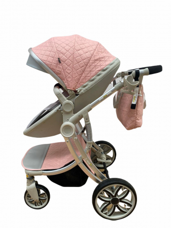Carucioare - Carucior multifunctional 2 in 1, Roz  – Confort si Siguranta