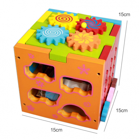 Cub din Lemn – 5 Jocuri in 1- Jucarie Educativa Multifunctionala [2]