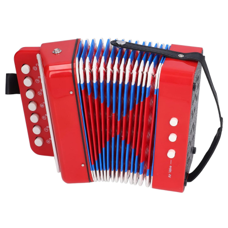Acordeon pentru Copii cu 7 Clape si Curele de Prindere, Instrument Muzical Educativ [3]