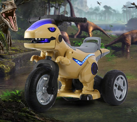 Motocicleta Electrica, Model Dinozaur, 2 Motoare si Acumulator 12V [4]
