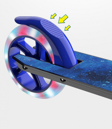 Trotineta Pliabila Roti LED, Frana pe Maner, Ghidon Reglabil - Albastru [2]