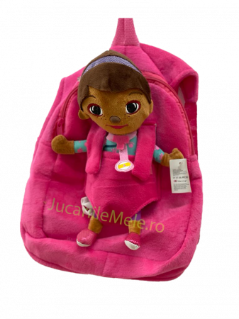 Rucsac din plus de tip ghiozdanel pentru copii Roz Doctorita Plusica [1]