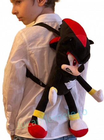 Rucsac din plus de tip ghiozdanel pentru copii Negru Shadow the Hedgehog [2]