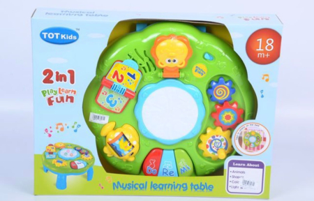 Masuta Interactiva Educativa pentru Bebelusi, Pian Muzical, Toba cu Lumini si Activitati Multiple [1]