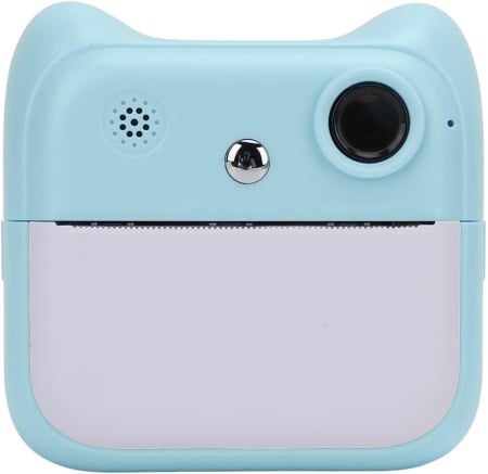 Jucarii fete - Camera Foto Instant pentru Copii cu Imprimare Termica, 48 MP, Video 1080P, Ecran 2.4 Inch, Albastra