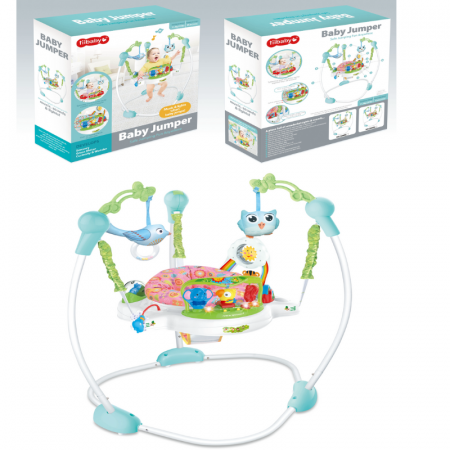 Bebe 9 luni+ - Baby Jumper cu Panou Interactiv - Roz