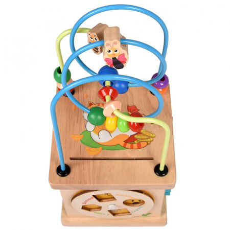 Joc Interactiv Montessori din Lemn cu 6 Activitati [2]