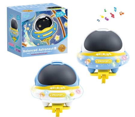 Jucarii copii si bebe - Jucarie interactiva STEM Astronaut, de Echilibru, cu Lumini si Muzica