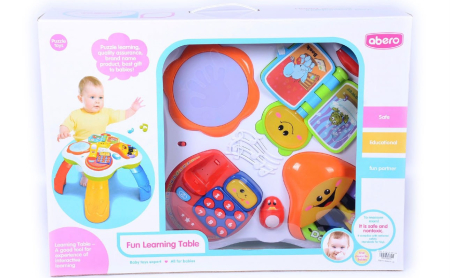 Centre de activitati - Masa de Activitati Interactiva si Educationala, cu Sunete, Lumini si Pian