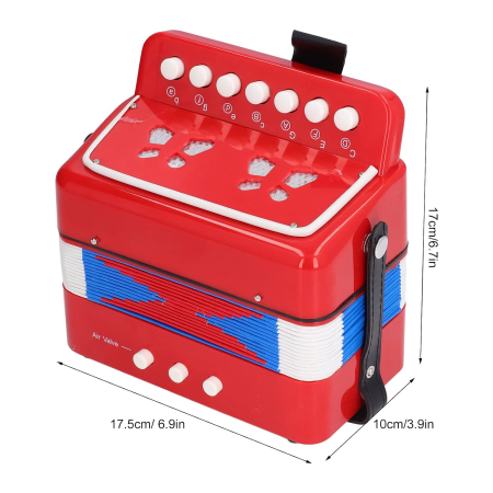 Acordeon pentru Copii cu 7 Clape si Curele de Prindere, Instrument Muzical Educativ [2]