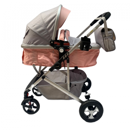 Carucioare - Carucior copii 2 in 1 - Model Roz