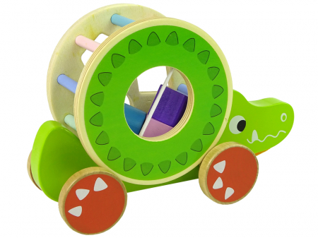 Jucarie de Tras si Impins din Lemn cu Sortator, Crocodil [2]