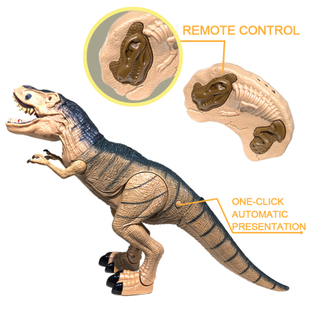 Dinozaur T-Rex Interactiv cu Telecomanda, Fum, Lumini si Sunete, 50,7 cm [1]