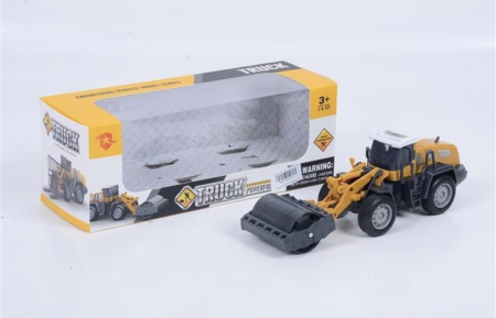 Copii 4 ani+ - Tractor de Jucarie cu Rola, 21,5 cm, Galben