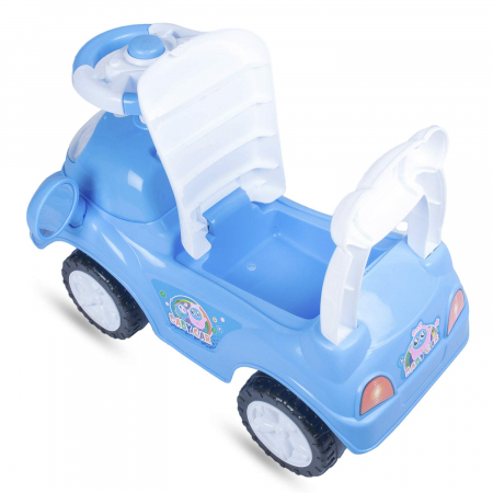 Masinuta Copii Baby Car 2 in 1 –  Fara Pedale, cu Muzica, Lumini - Albastru [2]