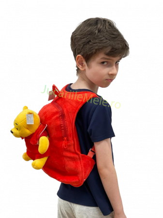 Rucsac din plus de tip ghiozdanel pentru copii Rosu Winnie the Pooh [1]