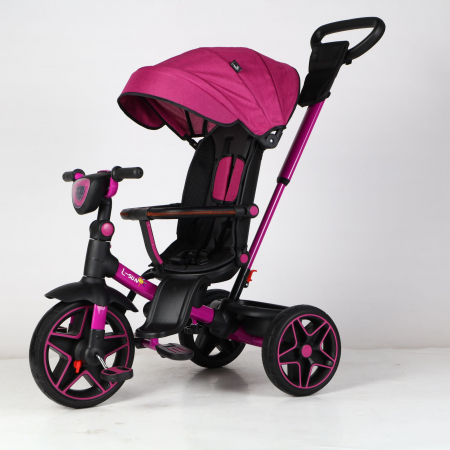 Jucarii de exterior - Tricicleta Reversibila, Pozitie Somn, Lumini si Sunete - Roz