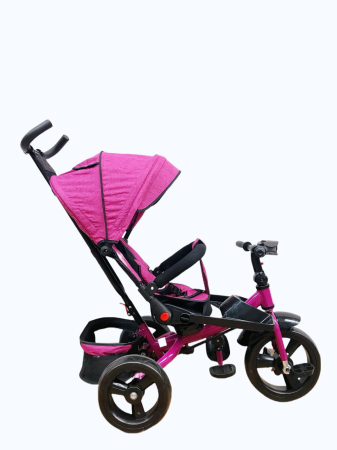 Tricicleta Evolutiva 4 in 1 cu Scaun Reversibil, Maner Parental, 8 Luni+, ROZ [1]